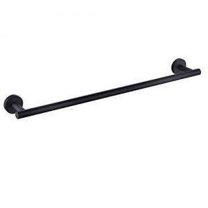 Matte Black Finish Large Hanging Space 850mm/33.5-inch Single Towel Rod SEIDO Heavy Duty Commercial Grade-304 Stainless Steel 900mm/35.4-inch Total Length Bathroom Towel Bar 