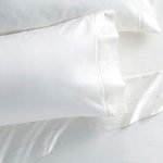 Westbrooke Linens 500 Thread Count, 100% Long-Staple Ultrafine Cotton Pleated Hem Pillowcase, Solid Sateen Weave, Oeko-Tex Certified, Wrinkle Free, Luxury Bedding Pillowcase (Standard, White)