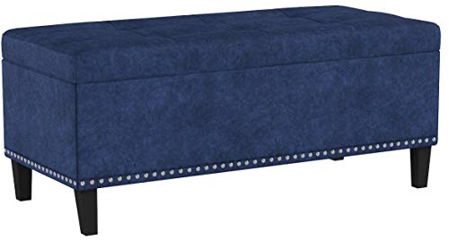 Madison Park Shandra II Storage Ottoman - Solid Wood, Polyester Fabric Package deal Dimensions: 42.zero x 18.zero x 18.zero inches