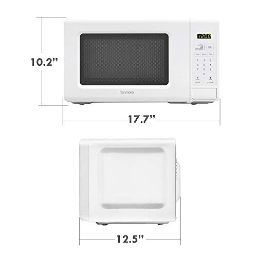 Kenmore 70722 0.7 cu. ft Compact 700 Watts 10 Energy Settings Kenmore 70722 0.7 cu. ft Compact 700 Watts 10 Energy Settings, 6 Heating Presets, Detachable Turntable, ADA Compliant Small Countertop Microwave, White.