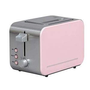 Toaster,2 Slices Of Toaster, Stainless Steel, Extra Wide 2Slice Long Slot Toaster,7 Browning Setting Warming Rack/High-Lift/Cancel/Automatic Toaster,Pink