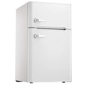 Tavata 3.2 Cu Compact Refrigerator Double Door Mini Fridge with Top Door Freezer,Small Drink Chiller for Home, Office,Dorm or RV
