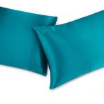 Nestl Bedding Silky Satin Pillowcase for Hair and Skin | Satin Pillow Case | Luxury Pillow Case | Turquoise Satin Pillowcase Standard Size, Set of 2