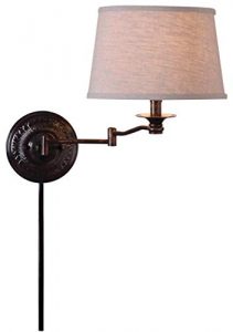 Kenroy Home Kenroy 32217CBZ Traditional One Light Swing Arm Wall Lamp from Riverside Collection Dark, Copper Bronze Finish