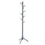 VASAGLE Coat Rack Free Standing with 8 Hooks, Solid Wood Coat Tree Entryway Organizer for Clothes, Hats, Handbags, Umbrella, Gray URCR04GY