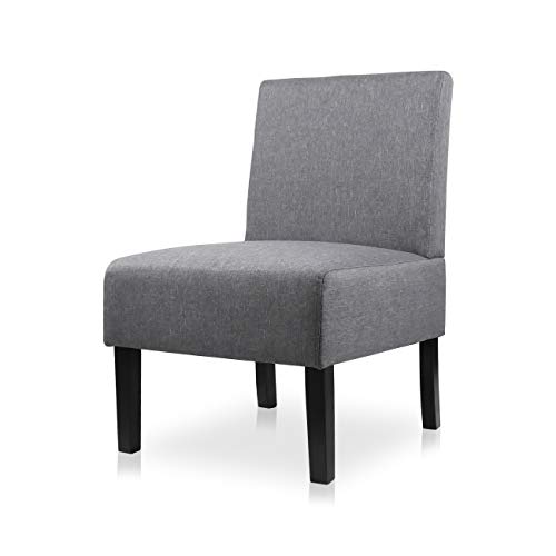 AODAILIHB Armless Accent Chair Modern Fabric Printing Leisure Chair Single Sofa Deco Living Room Bedroom Office Armless Chair (Grey 1Pcs)