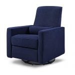 DaVinci Piper Upholstered Recliner and Swivel Glider in Navy