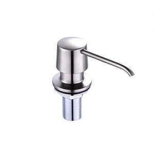 FORIOUS Soap Dispenser for Kitchen Sink, Under Counter, Brass Commercial Built in Undermount, Copper Pump Head Liquid Lotion Kitchen Countertop Soap Dispenser