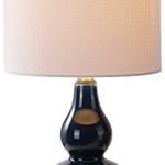 JONATHAN Y JYL1028F Anya 20.5" Mini Glass LED Lamp Transitional,Glam,Midcentury for Bedroom, Living Room, Office, College Dorm, Coffee Table, Bookcase, Navy