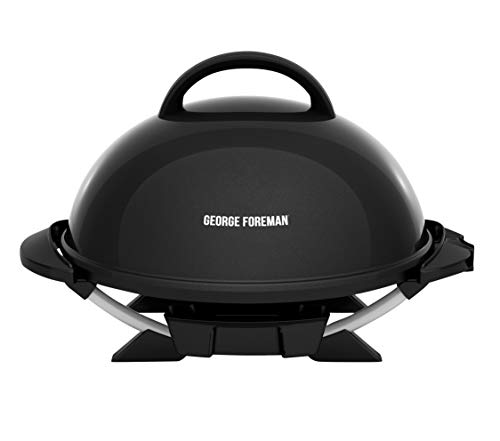 George Foreman Indoor/Outdoor Electric Grill George Foreman GIO2000BK Indoor/Out of doors Electrical Grill, 15-Serving, Black.