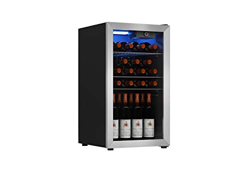 Cloud Mountain 100 Can or 26 Bottles Beverage Refrigerator Cloud Mountain 100 Can or 26 Bottles Beverage Fridge or Wine Cooler with Glass Door for Beer, soda or Wine - Mini Fridge Used within the Room, Workplace or Bar - Drink Freezer for Occasion.