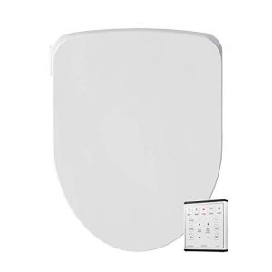 Oasis by Bio Bidet | Bidet Smart Toilet Seat in Elongated White with Stainless Steel Self-Cleaning Nozzle, Nightlight, Turbo Wash, Oscillating, and Fusion Warm Water Technology with Wireless Remote