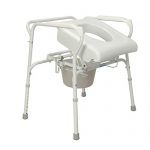 Carex Commode Seat Riser - Toilet Lift Commode Chair For Seniors, Elderly, Handicap - Auto Lifting Toilet Chair, White