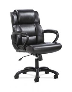 Sadie Leather Executive Computer/Office Chair with Arms - Ergonomic Swivel Chair (HVST305)