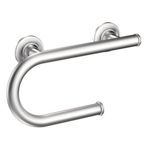 Moen CSI LR2352DCH Moen Home Care 8-Inch Grab Bar with Integrated Toilet Paper Holder, Chrome