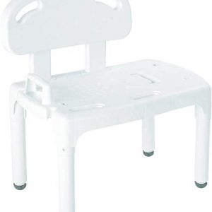 Carex Health Brands Universal Tub Transfer Bench - Shower Bench and Bath Seat - Chair Converts to Right or Left Hand Entry