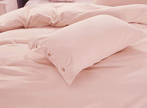 NANKO Pink Duvet Cover Queen, 3 Piece Set NANKO Pink Quilt Cowl Queen, three Piece Set - Luxurious Microfiber Comforter Bedding Covers 90x90，20x26 Pillowcases- Males and Girls Bed room Decor, Pink.