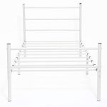 GreenForest Bed Frame Twin with Heavy Duty Square Slats Mattress Foundation Platform Bed Base for Boys Girls Kids Adult Bedroom, No Box Spring Needed, White