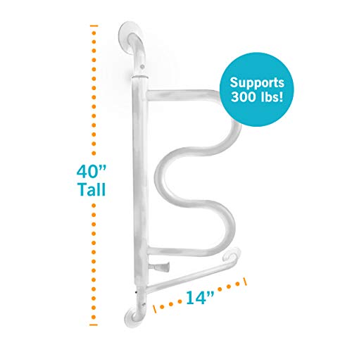 Rotating Wall Mounted Ladder Help Deal with + Lavatory Seize Bar Bathroom Assist Stander The Curve Seize Bar - Aged Rotating Wall Mounted Ladder Help Deal with + Lavatory Seize Bar Bathroom Assist