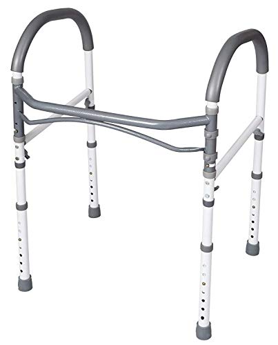Carex Toilet Safety Rails - Toilet Handles for Elderly and Handicap Carex Toilet Safety Rails - Toilet Handles for Elderly and Handicap - Home Health Care Equipment Toilet Safety Frame.