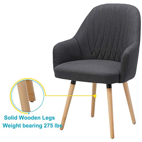 NOVIGO Upholstered Accent Chair with Wooden Leg and Seat Cushion NOVIGO Upholstered Accent Chair with Wooden Leg and Seat Cushion for Modern Guest Reception Living Bed Room Dorm Home Office.