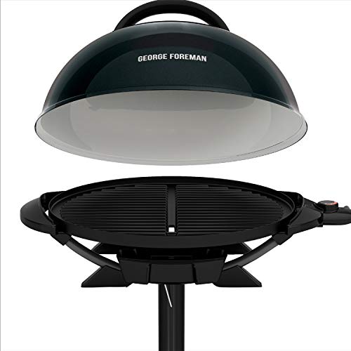 George Foreman Indoor/Outdoor Electric Grill George Foreman GIO2000BK Indoor/Out of doors Electrical Grill, 15-Serving, Black.