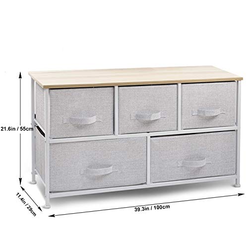 CERBIOR Wide Drawer Dresser Storage Organizer 5-Drawer Closet Shelves Package deal Dimensions: 11.Four x 39.Three x 21.6 inches