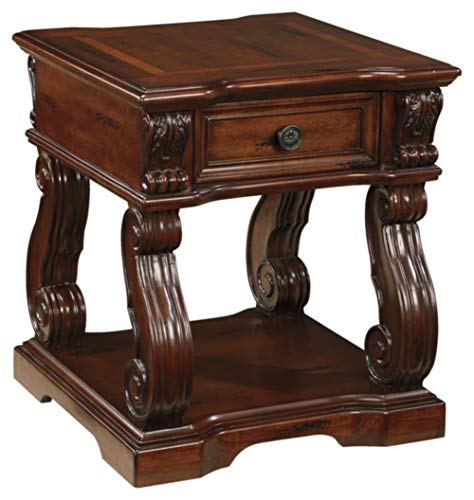 Signature Design by Ashley Alymere Square End Table Rustic Brown