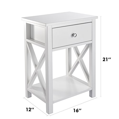 MAGIC UNION X-Design Side End Table Night Stand Storage Shelf Bundle Dimensions: 16.zero x 12.zero x 21.zero inches