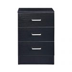 GreenForest Vertical File Cabinet 3 Drawers for Home Office File Storage Under Desk Letter Size/A4 Black
