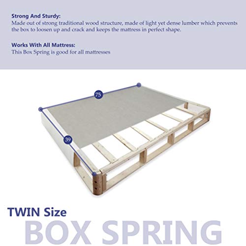 Mattress Solution, Twin 4-inch Fully Assembled Split Box Mattress Answer, Twin 4-inch Totally Assembled Break up Field Spring/Basis For Mattress, Traditional Assortment, Dimension, Beige.