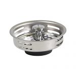 HIGHCRAFT FAUC9843 Stainless Steel Kitchen Sink Strainer Basket-Replacement for Standard Drains (3-1/2 Inch) Universal Style Rubber Stopper