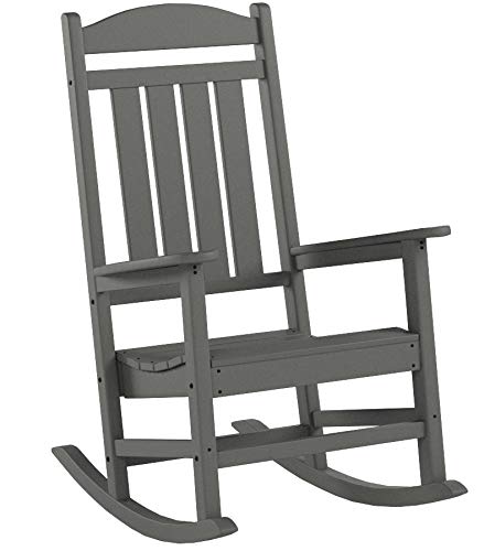 Presidential Outdoor Rocking Chair POLYWOOD, Slate Grey POLYWOOD R100GY Presidential Out of doors Rocking Chair, Slate Gray.