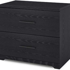 DEVAISE 2-Drawer Wood Lateral File Cabinet for Home Office, Black