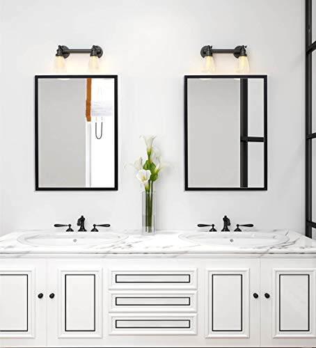 ANDY STAR Bathroom Mirror, Clean Large Modern Black Frame Wall Mirror ANDY STAR Rest room Mirror, Clear Giant Trendy Black Body Wall Mirror | 30x40-Inch Up to date Premium Silver Backed Floating Glass Panel | Mirrored Rectangle Hangs Horizontal or Vertical.