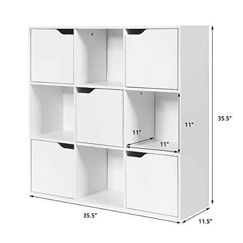 Giantex 9-Cube Storage Organizer, Storage Cabinet Package deal Dimensions: 35.5 x 11.5 x 35.5 inches