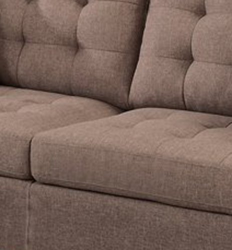 Bobkona Windsor Linen-Like 2 Piece Couch and Loveseat Set Poundex F6904 Bobkona Windsor Linen-Like 2 Piece Couch and Loveseat Set, Gentle espresso