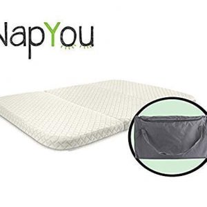 NapYou Amazon Exclusive Pack n Play Mattress, Convenient Fold with Bonus Easy Handle Carry Bag