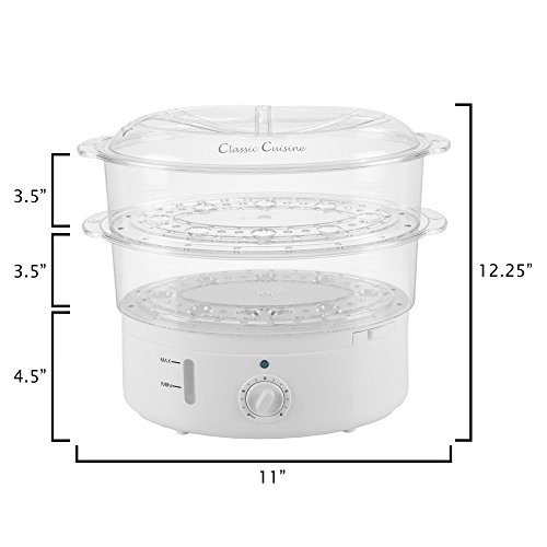 Vegetable Steamer Rice Cooker Quart Electrical Steam Equipment Vegetable Steamer Rice Cooker - 6.Three Quart Electrical Steam Equipment with Timer for Wholesome Fish, Eggs, Greens, Rice, Child Meals by Traditional Delicacies.