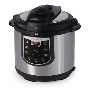 Presto 02141 6-Quart Electric Pressure Cooker, Black, Silver