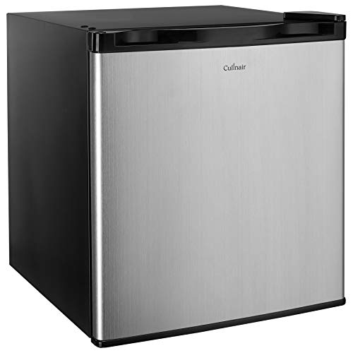 Culinair AF160S 1.6 Cubic Feet Compact Refrigerator, Black, 1.6Cu.', Silver and Back
