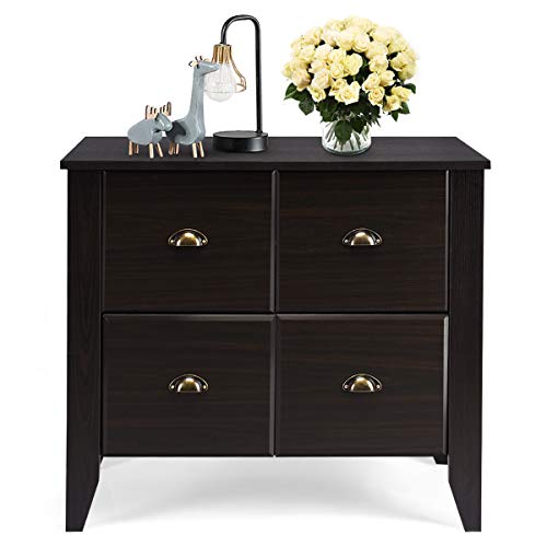 Giantex Lateral File Cabinet Wooden, Multi-Function TV Stand Giantex Lateral File Cabinet Wooden, Multi-Function TV Stand for Home Office Bedroom Living Room Textured Surface Large Antique Standing Style Filing Cabinets (Black).