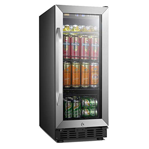 Lanbo 15 Inch Beverage Cooler 70 Cans Built In Compressor Beverage Fridge