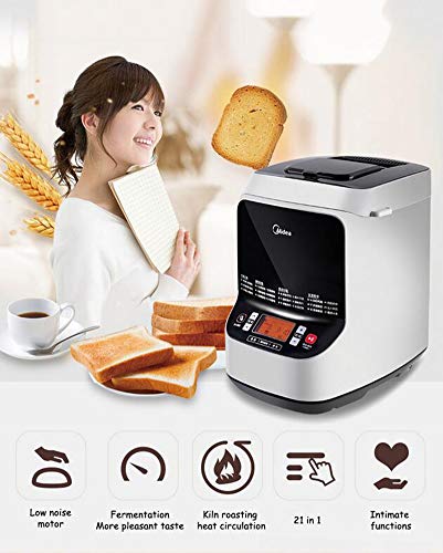 F.O.G. Bread Machine, Gluten Free Whole Wheat Breadmaker, Programmable Bread Maker Machine with Automatic Yeast Dispenser, 13h Delay Time 1h Keep Warm