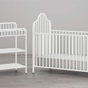Little Seeds Rowan Valley Lanley Metal Crib and Changing Table Set, White