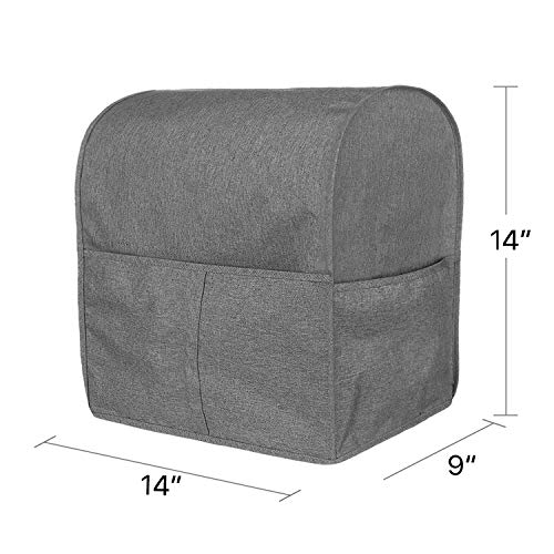 Homai Stand Mixer Cover for 4.5 and 5 Quart KitchenAid Mixer Homai Stand Mixer Cover for 4.5 and 5 Quart KitchenAid Mixer, Cloth Dust Cover with Pocket for Extra Attachments (Gray).