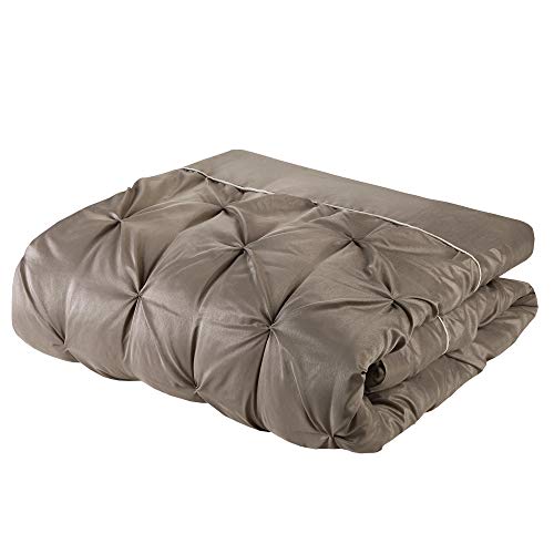 Madison Park Essentials Joella 24 Piece Room in a Bag Madison Park Necessities Joella 24 Piece Room in a Bag Comforter Luxurious Diamond Tufting Matching Curtains Luxe Gentle Down Different Hypoallergenic All Season Bedding-Set, King, Taupe.
