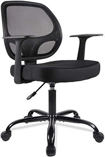 Mid-Back Desk Office Chair Task Chair with Armrests - Mesh Back, Swivel Chair