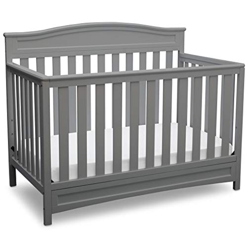 Delta Children Emery 4-in-1 Convertible Baby Crib, Grey