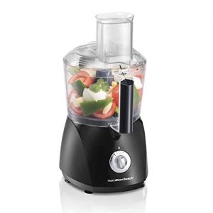 Hamilton Beach ChefPrep 10-Cup Food Processor & Vegetable Chopper with 6 Functions to Chop, Puree, Shred, Slice and Crinkle Cut, Black (70670)